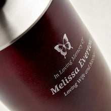 Load image into Gallery viewer, Red Alloy & Brass Adult 200 Cubic Inch Funeral Cremation Urn for Ashes