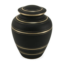 Load image into Gallery viewer, Black Brass Elite Onyx Adult 200 Cubic Inch Funeral Cremation Urn for Ashes