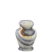 Load image into Gallery viewer, Carpel Blue Onyx Small/Keepsake Funeral Cremation Urn For Ashes, 15 Cubic Inches