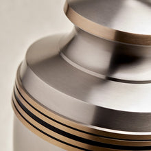 Load image into Gallery viewer, Adult 200 Cubic Inch Brass Pewter Funeral Cremation Urn for Ashes,