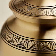 Load image into Gallery viewer, New, Solid Brass  Eterna Bronze Large Funeral Cremation Urn, 190 Cubic Inches