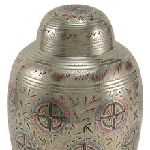 Load image into Gallery viewer, Solid Brass Lattice Large/Adult Funeral Cremation Urn For Ashes 210 Cubic Inches