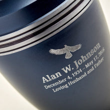 Load image into Gallery viewer, At Peace Memorials Grecian Blue Large/Adult Cremation Urn