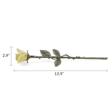 Load image into Gallery viewer, At Peace Memorials Yellow Rose Keepsake w/ Velvet Box