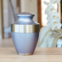 Load image into Gallery viewer, At Peace Memorials Lineas Starlight Blue Large/Adult Cremation Urn