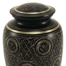 Load image into Gallery viewer, New, Solid Brass Classic Radiance Large Funeral Cremation Urn, 190 Cubic Inches