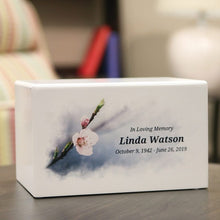 Load image into Gallery viewer, Large/Adult Cherry Blossoms Box Funeral Cremation Urn for Ashes 200 Cubic Inches