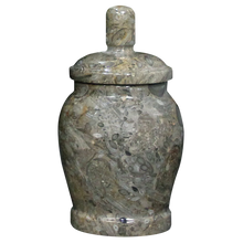 Load image into Gallery viewer, Small/Keepsake 10 Cubic Inch Classic Oceanic Marble Funeral Cremation Urn