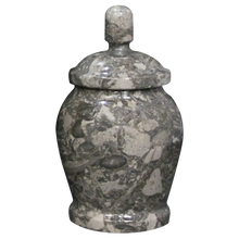 Load image into Gallery viewer, Small/Keepsake 10 Cubic Inch Classic Taupe Marble Funeral Cremation Urn