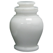 Load image into Gallery viewer, Small/Keepsake 15 Cubic Inch Serenity Antique White Marble Funeral Cremation Urn