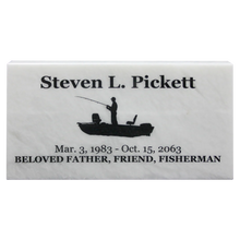 Load image into Gallery viewer, Grave Marker Antique White Marble