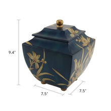 Load image into Gallery viewer, Indigo Orchid Resin Adult 200 Cubic Inch Funeral Cremation Urn for Ashes