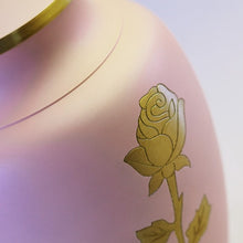 Load image into Gallery viewer, Adult 200 Cubic Inch Brass Pink Funeral Cremation Urn for Ashes