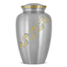 Load image into Gallery viewer, Large/Adult 220 Cubic Inch Timeless Journey Brass Funeral Cremation Urn for Ashes