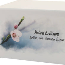 Load image into Gallery viewer, Large/Adult Cherry Blossoms Box Funeral Cremation Urn for Ashes 200 Cubic Inches