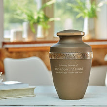 Load image into Gallery viewer, Adult 200 Cubic Inch Brass Bronze Funeral Cremation Urn for Ashes