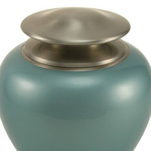 Load image into Gallery viewer, Adult 195 Cubic Inch Brass Green Funeral Cremation Urn for Ashes