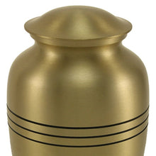 Load image into Gallery viewer, New, Solid Brass Classic Bronze Large Funeral Cremation Urn, 195 Cubic Inches