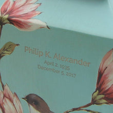 Load image into Gallery viewer, Magnolia Lovebirds Resin Adult 200 Cubic Inch Funeral Cremation Urn for Ashes