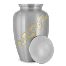 Load image into Gallery viewer, Large/Adult 220 Cubic Inch Timeless Journey Brass Funeral Cremation Urn for Ashes