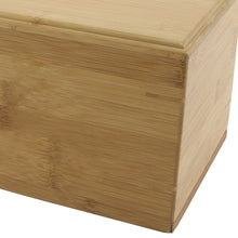 Load image into Gallery viewer, Large Bamboo Box Funeral Cremation Urn for Ashes, 200 Cubic Inches