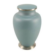Load image into Gallery viewer, Adult 200 Cubic Inch Dolphin Brass Turquoise Blue Funeral Cremation Urn