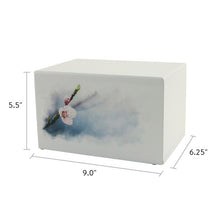 Load image into Gallery viewer, Large/Adult Cherry Blossoms Box Funeral Cremation Urn for Ashes 200 Cubic Inches