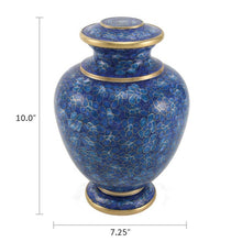 Load image into Gallery viewer, At Peace Memorials Essence Azure Large/Adult Cremation Urn 200 Cubic Inches