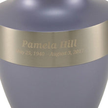 Load image into Gallery viewer, At Peace Memorials Lineas Starlight Blue Large/Adult Cremation Urn