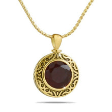 Load image into Gallery viewer, July Light Red Gold Steel Keepsake Pendant/Necklace Funeral Cremation Urn