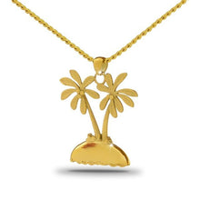 Load image into Gallery viewer, Double Leaf Gold Steel Keepsake Pendant/Necklace Funeral Cremation Urn