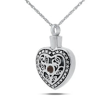 Load image into Gallery viewer, July w/ Ruby Sterling Silver Pendant/Necklace Funeral Cremation Urn