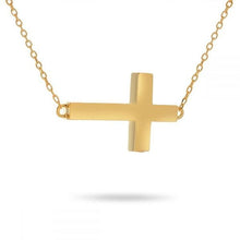 Load image into Gallery viewer, Comfort Cross Gold Steel Keepsake Pendant/Necklace Funeral Cremation Urn