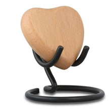 Load image into Gallery viewer, Small/Keepsake Lightwood Heart Funeral Cremation Urn for Ashes