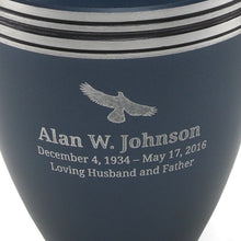 Load image into Gallery viewer, At Peace Memorials Grecian Blue Large/Adult Cremation Urn