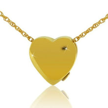 Load image into Gallery viewer, Gold Plated Steel Heart Keepsake Pendant/Necklace Funeral Cremation Urn