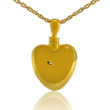 Load image into Gallery viewer, Gold Steel Heart Love Pendant/Necklace Funeral Cremation Urn