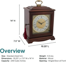 Load image into Gallery viewer, Howard Miller 800-122 (800122) Continuum II Funeral Cremation Urn Mantle Clock