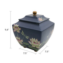 Load image into Gallery viewer, Waterlily Dragonfly Resin Adult 200 Cubic Inch Funeral Cremation Urn for Ashes