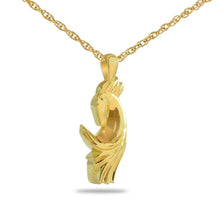 Load image into Gallery viewer, Spirit Horse Gold Steel Keepsake Pendant/Necklace Funeral Cremation Urn