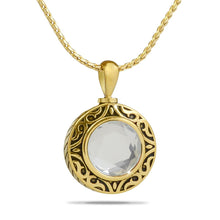 Load image into Gallery viewer, April White Gold Steel Keepsake Pendant/Necklace Funeral Cremation Urn
