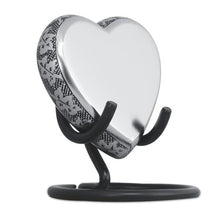 Load image into Gallery viewer, Small/Keepsake 3 Cubic Inch Maple Leaf Heart on Stand Cremation Urn