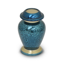 Load image into Gallery viewer, Small/Keepsake Gleaming Brass Funeral Cremation Urn for Ashes
