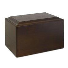 Load image into Gallery viewer, Large/Adult 220 Cubic Inches Plain Dark Wood Funeral Cremation Urn for Ashes