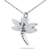 Load image into Gallery viewer, Stainless Steel Dragon Fly Pendant Funeral Cremation Urn w/necklace