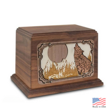 Load image into Gallery viewer, Large/Adult 210 Cubic Inches 3D Art Wolf Funeral Cremation Urn for Ashes