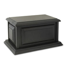 Load image into Gallery viewer, Large/Adult 210 Cubic Inches Montgomery Black Wood Funeral Cremation Urn for Ashes