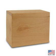 Load image into Gallery viewer, Large/Adult 280 Cubic Inches Mitchell Oak Wood Funeral Cremation Urn for Ashes
