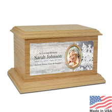 Load image into Gallery viewer, Large/Adult 280 Cubic Inches Rainier Life Treasured Oak Wood Funeral Cremation Urn for Ashes