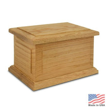 Load image into Gallery viewer, Large/Adult 210 Cubic Inches Shasta Oak Wood Funeral Cremation Urn for Ashes